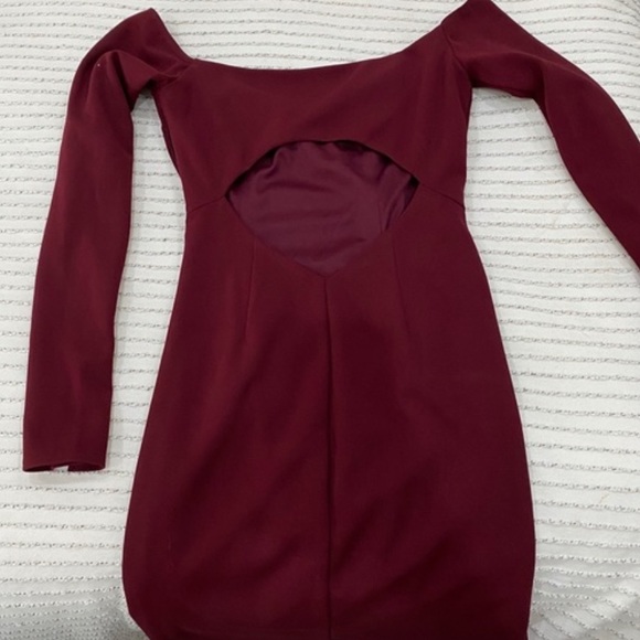 Katie May Imma Boss Mini Dress in Bordeaux - Picture 3 of 9